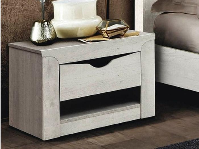 Тумба прикроватная 33.12 Лючия (бетон пайн белый, бетон пайн белый-венге (Олмеко) )