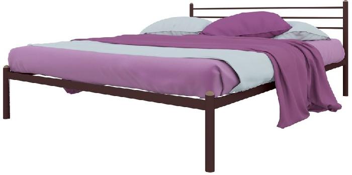 Кровать двуспальная Милана (СМ 180х200) трубка металл ( 180х200 , металл , медная шагрень , без подъемного мех. , без ящиков , без матраса (Милсон) )