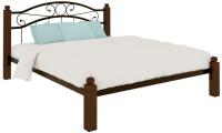 Кровать двуспальная Надежда Lux (СМ 140х200) трубка металл в интернет магазине Планета Комфорта Фото derevyannye-krovati кровать двуспальная надежда lux (см 140х200) трубка металл производитель Милсон