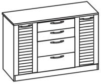 Комод комбинированный Прованс (дуб апрельский (Глория (Ставрополь Мебель)) ) в Крыму от производителя 