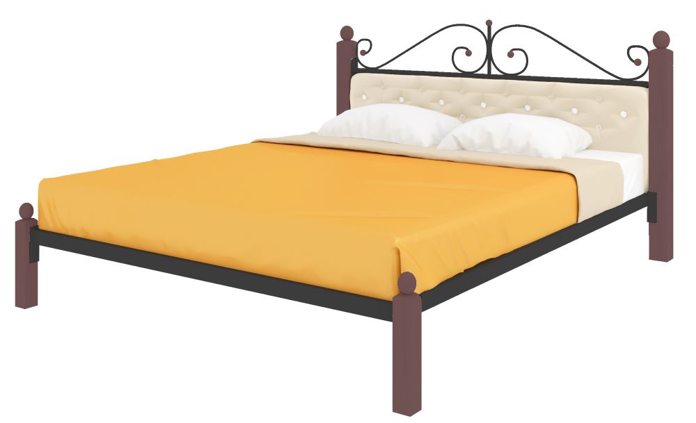 Фото Кровать двуспальная Диана Lux мягкая (СМ 160х200) трубка металл от производителя Милсон в Крыму по цене 23 340 ₽