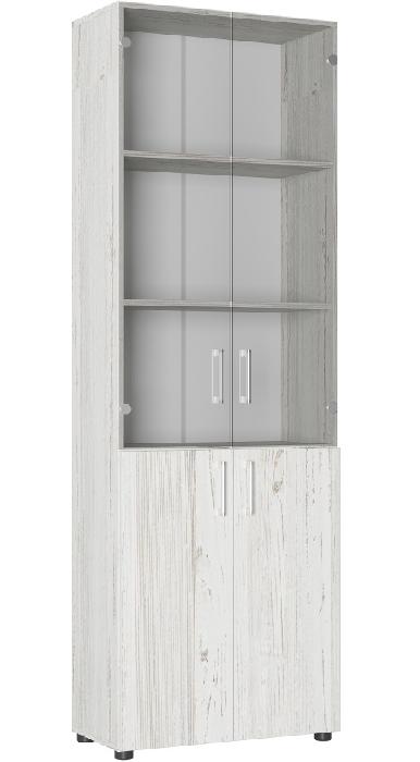 Шкаф со стеклом Офис ОФ-303К (сосна винтер, сосна винтер (Компасс) ) Шкаф со стеклом Офис ОФ-303К (сосна винтер, сосна винтер (Компасс) )