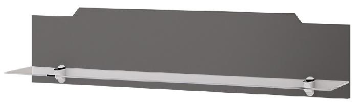 Полка настенная Анталия  (графит софт (Горизонт) )