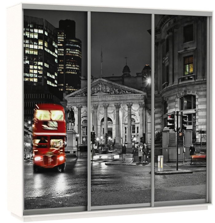 Фото Шкаф-купе Экспресс Трио Фото (2,4х0,6х2,2 - 3 двери) от производителя Мебельная компания Е1 в Крыму по цене 58 640 ₽