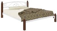 Фото derevyannye-krovati кровать двуспальная вероника lux (см 180х200) трубка металл производитель Милсон