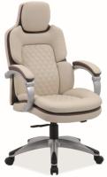 Кресло компьютерное Signal Q-388 (Материал обивки: экокожа, цвет обивки: кремовый-коричневый (Signal) ) в Крыму от производителя 