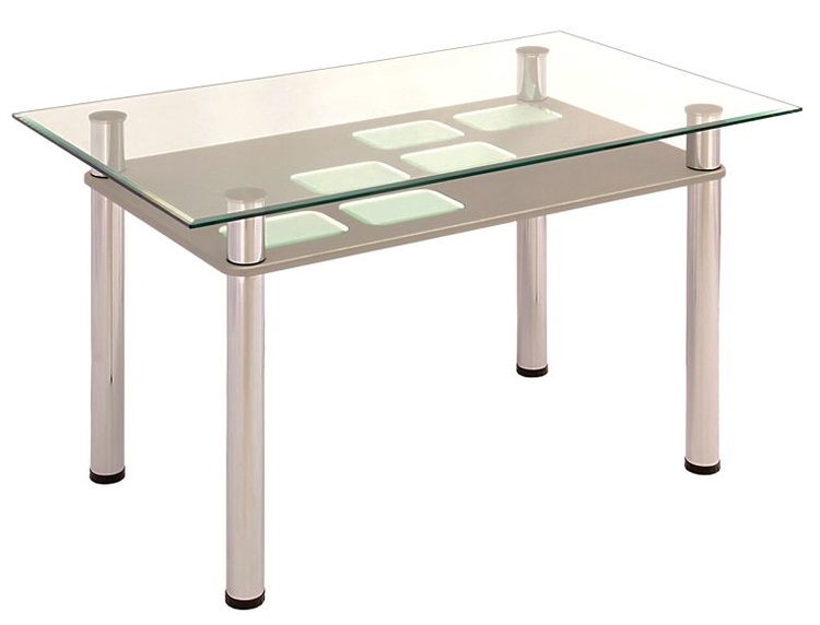 Фото Стол обеденный 3.0 с полкой мдф от производителя Мебель из стекла в Крыму по цене 12 330 ₽