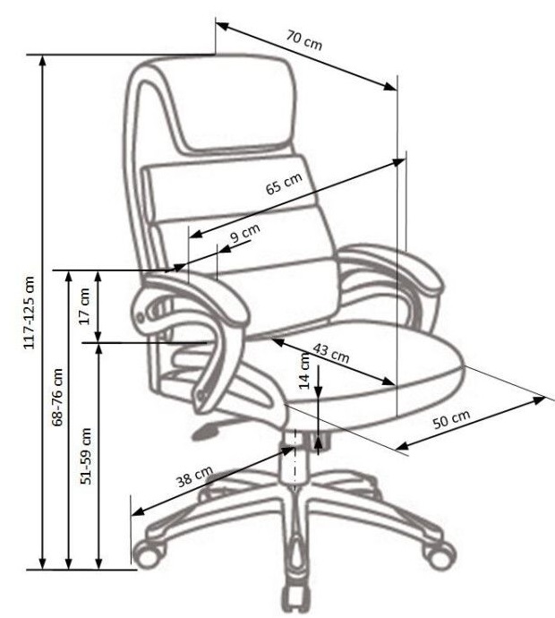 Фото Кресло для руководителя Halmar Sidney от производителя Halmar  в Крыму по цене 33&nbsp;780 ₽