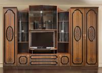 Стенка Эдвард-7 вар.№4 ЛМДФ (орех донской, орех донской,(Диал)) в Крыму от производителя 