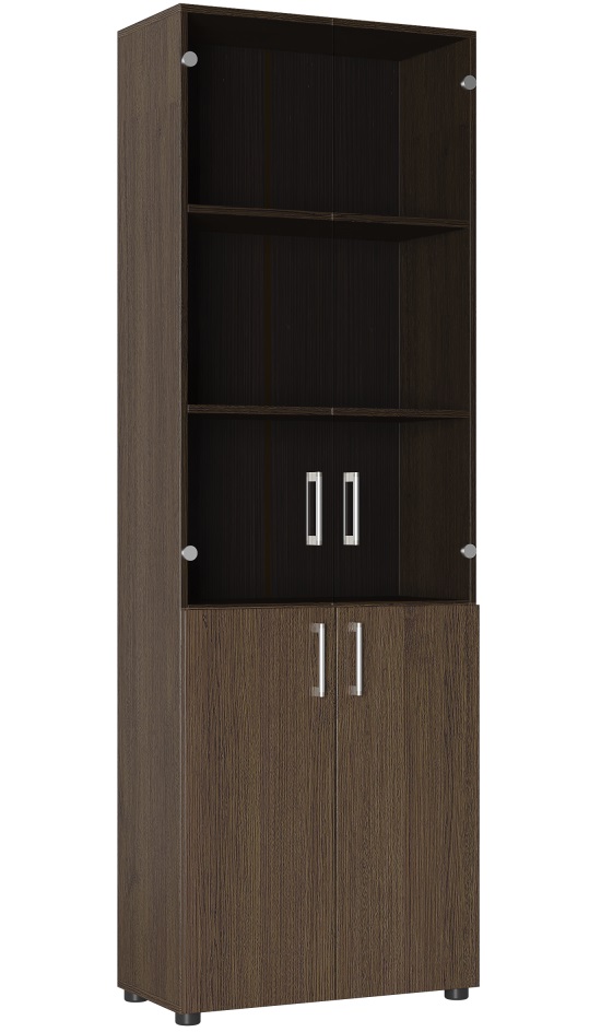 Фото Шкаф со стеклом Офис ОФ-303К в Крыму по цене 16 360 ₽ от производителя Компасс, код товара  шт Фото Шкаф со стеклом Офис ОФ-303К от производителя Компасс в Крыму по цене 16 360 ₽